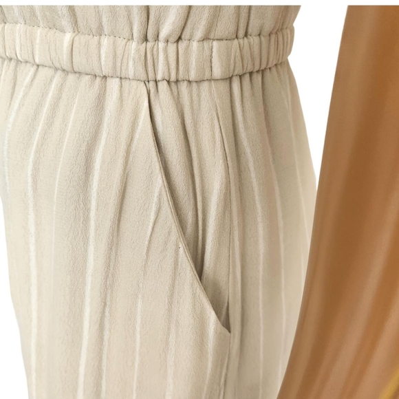 Wilfred Fleurette Jumpsuit  XS Nude Beige Stripped - Picture 4 of 4